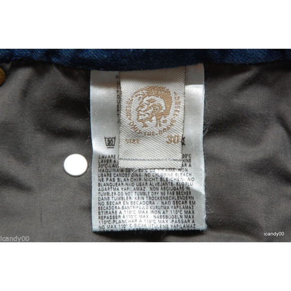 Diesel VIXY 008LB Wide Leg Relax Fit Mid Rise Stretch Jeans Pants 27x32 Nwt - Picture 7 of 7